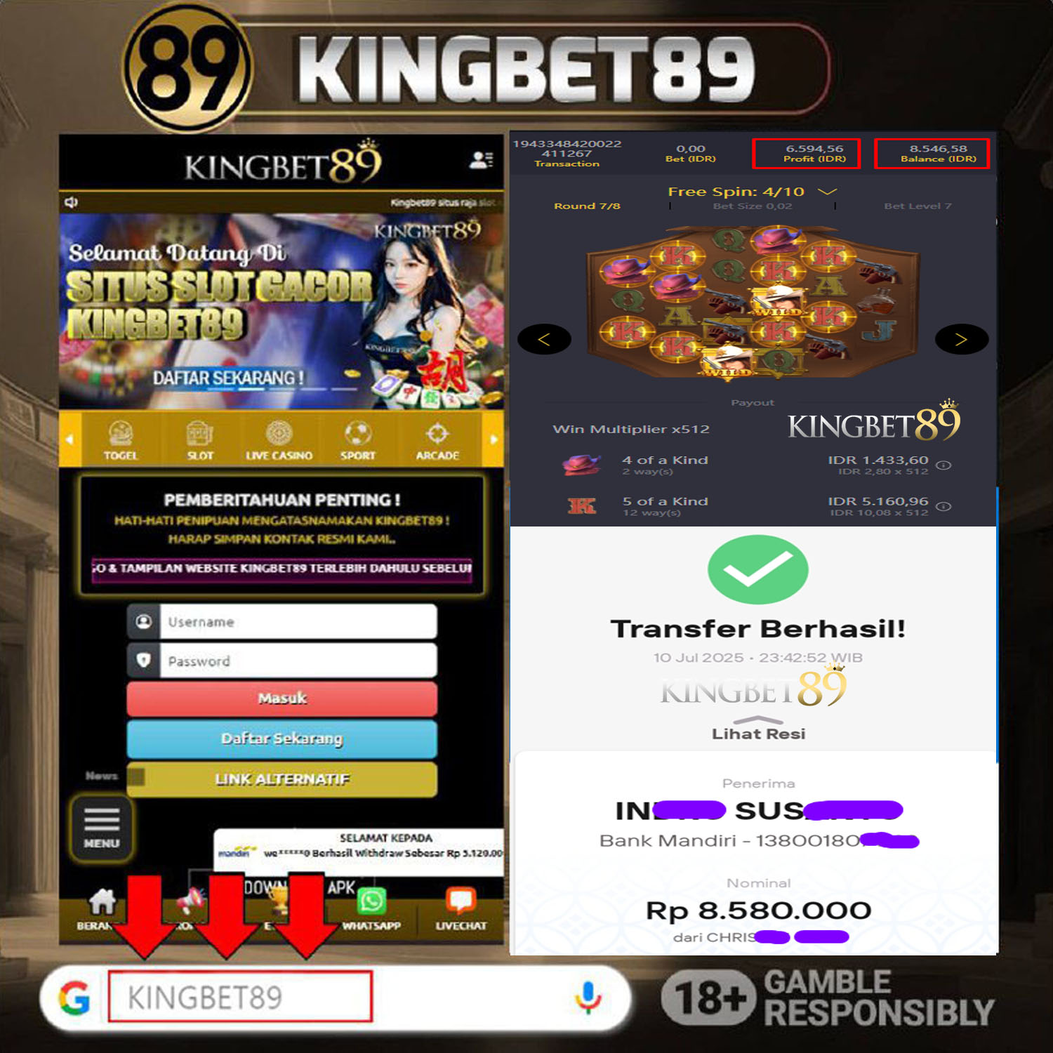 Rekapan PG WILD BOUNTY SHOWDOWN KINGBET89 Resmi Rp 8.580.000 Lunas!