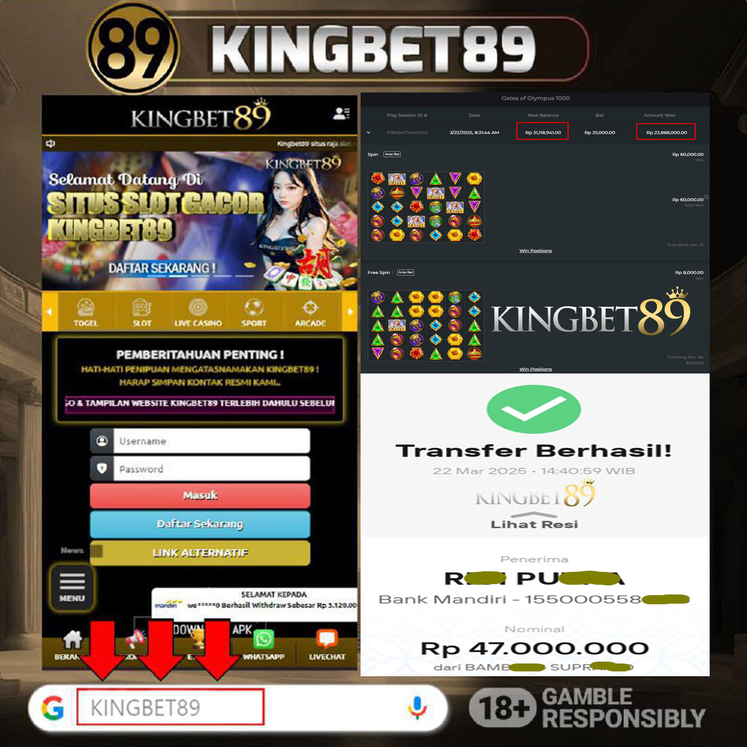 Rekapan Kakek Petir 1000 KINGBET89 Terbaru 47.000.000 Lunas !